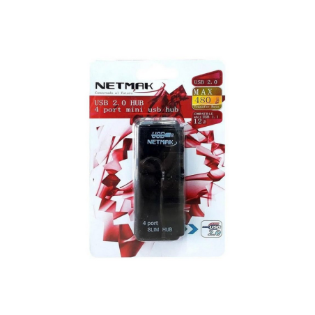 Hub Usb 2.0 Nm-ac05 Slim 4 Puertos
