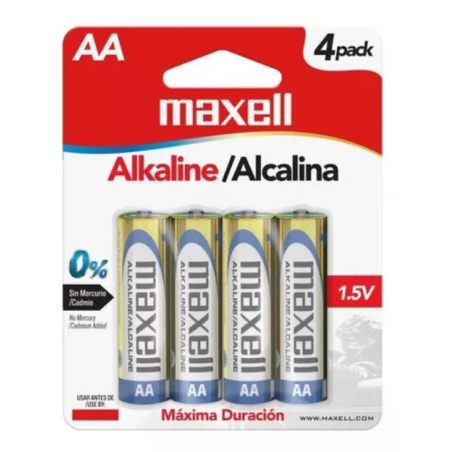 Pilas alcalinas blister x4 AA - Maxell