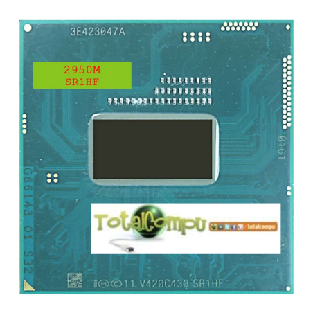 Procesador Intel Celeron 2950M SR1HF 2,0 GHz, CPU
de doble núcleo, doble rosca, 2M, 37W, Socket G3 /
rPGA946B (usado)
