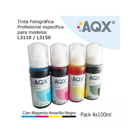 Pack Tinta Para L3150 L3110 T544 Aqx Con
Pico Llave 400ml