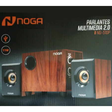 Parlantes 2.1 con subwoofer Noganet NG510P USB Control