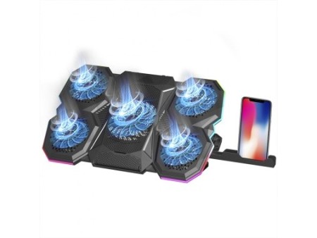 Base Refrigeradora RGB de 5 Ventiladores para Notebook - Kolke
