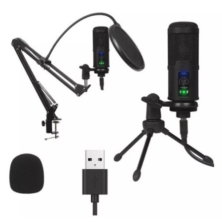 Micrófono Para Pc Condensador Profesional Usb Bm-65