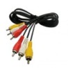 Cable 3 conectores RCA macho a macho (3 metros)