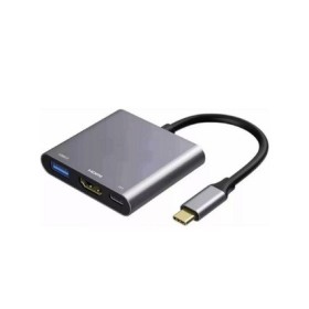 HUB ADAPTADOR HC-11 TIPO-C A HDMI+VGA+USB3.0+PD(100 )+3.5MM