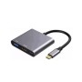 HUB ADAPTADOR HC-11 TIPO-C A HDMI+VGA+USB3.0+PD(100 )+3.5MM