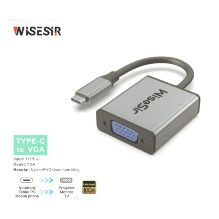 Conversor de Usb C a Vga Wisesir