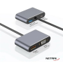 HUB ADAPTADOR NETMAK NM-4 EN TIPO C/HDMI/USB3.0/VGA