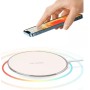 Cargador iPhone Samsung Huawei Inalambrico 15w Carga Rápida Color Blanco