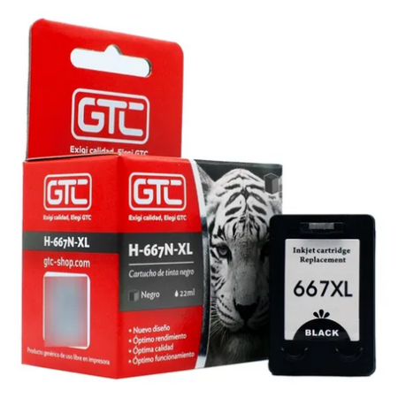 TotalCompu - Informática & Compliance.Cartucho alternativo HP 667XL Negro$ 29.000,00Cartuchos originales y alternativos