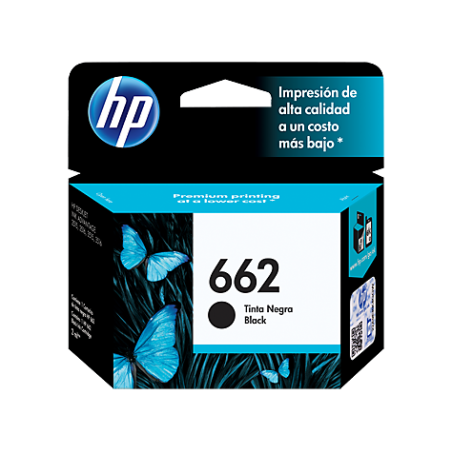 Cartucho original HP 662 negro