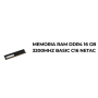 TotalCompu - Informática & Compliance.MEMORIA RAM DDR4 16 GB 3200MHZ BASIC C16 NETAC$&nbsp;234.000Memoria RAM (PC / Escritorio)
