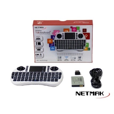 TotalCompu - Informática & Compliance.Mini Teclado Inalámbrico Smart Tv NM-KB980W Netmak$ 16.177,00Otros accesorios para PC