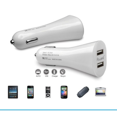 Cargador 12v a 5v dual USB para auto