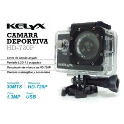 Cámara Deportiva Action Cam Kelyx KL101 HD Sumergible