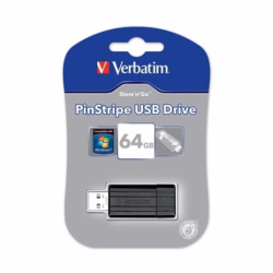 Pendrive Verbatim Pinstripe 64gb Retractil Usb 2.0