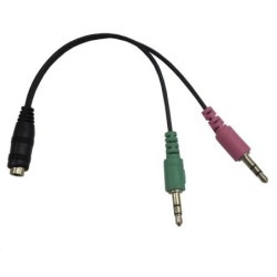 Adaptador 2 stereo macho a hembra de 3 contactos NSADST2ST3