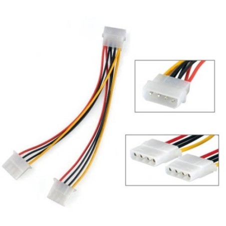 Adaptador De Molex De 4 Pin A 2x 4 Pin 15 Cm