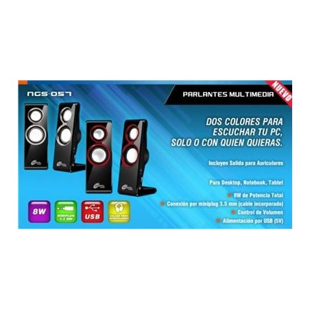 PARLANTE 2.0 USB
PLATEADO Noganet NGS-057PN