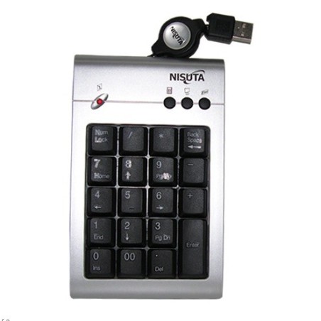 Teclado USB numerico retractil con 3 teclas multimedia NS-KB10N