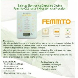 Balanza Digital para cocina Femmto Modelo C02