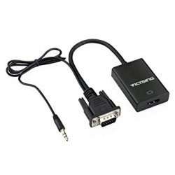 Adaptador VGA a HDMI c/audio E-VIEW