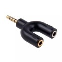 Adaptador Jack 3.5mm Macho A 2 Jack 3.5mm Hembra para PS2/PS3