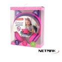 Auricular KIDS Orejas Gato Luminosas c/ Prot. de Vol. NM-K786
