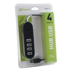 Hub Usb 2.0 Noga 4 Puertos Zapatilla Usb Ngh-41