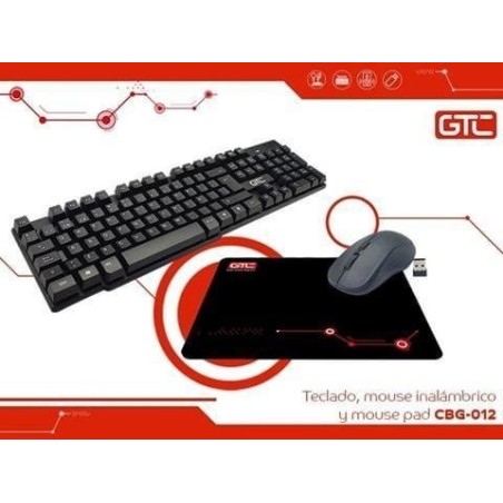 KIT INALAMBRICO TECLADO, MOUSE Y PAD GTC CBG-012