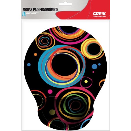 MOUSE PAD CON APOYA MUÑECA DE GEL EST 3 CÍRCULOS