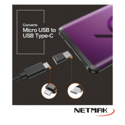 Adaptador De Tipo C Macho A MicroUsb Hembra Convierte Ad16