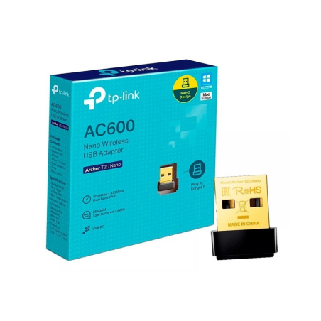 Adaptador inalámbrico USB de banda dual AC600 Archer T2UTP- Link