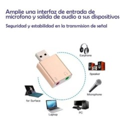 Placa Sonido Usb Externo 7.1 Mic Audio 3.5mm Noga He-282