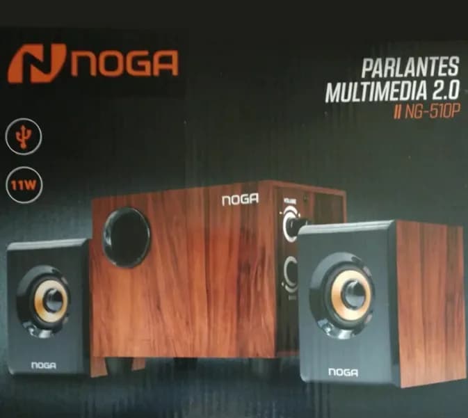 Parlantes 2.1 con subwoofer Noganet NG510P USB Control