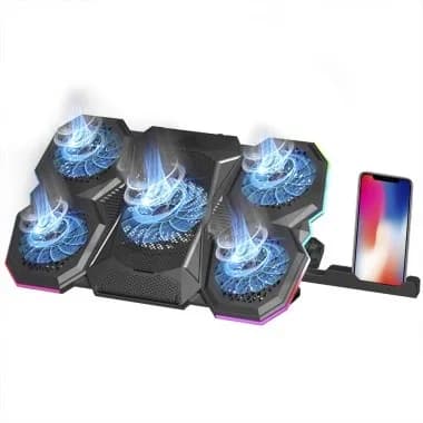 Base Refrigeradora RGB de 5 Ventiladores para Notebook - Kolke