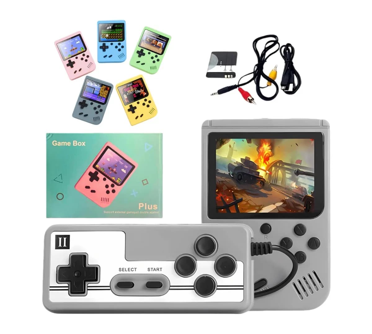 Consola Portátil Game Box Plus + Joystick + 400 Juegos!