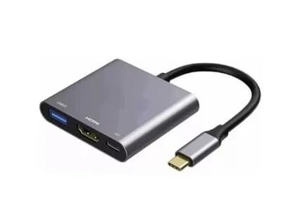 Hub Adaptador HC-11 Tipo-c a HDMI+VGA+USB3.0+PD(100 )+3.5MM