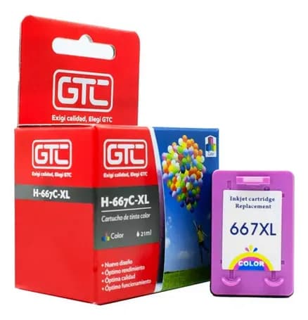 Cartucho alternativo HP 667XL Color