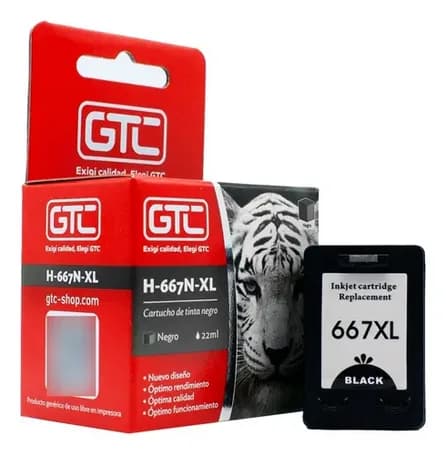 Cartucho alternativo HP 667XL Negro