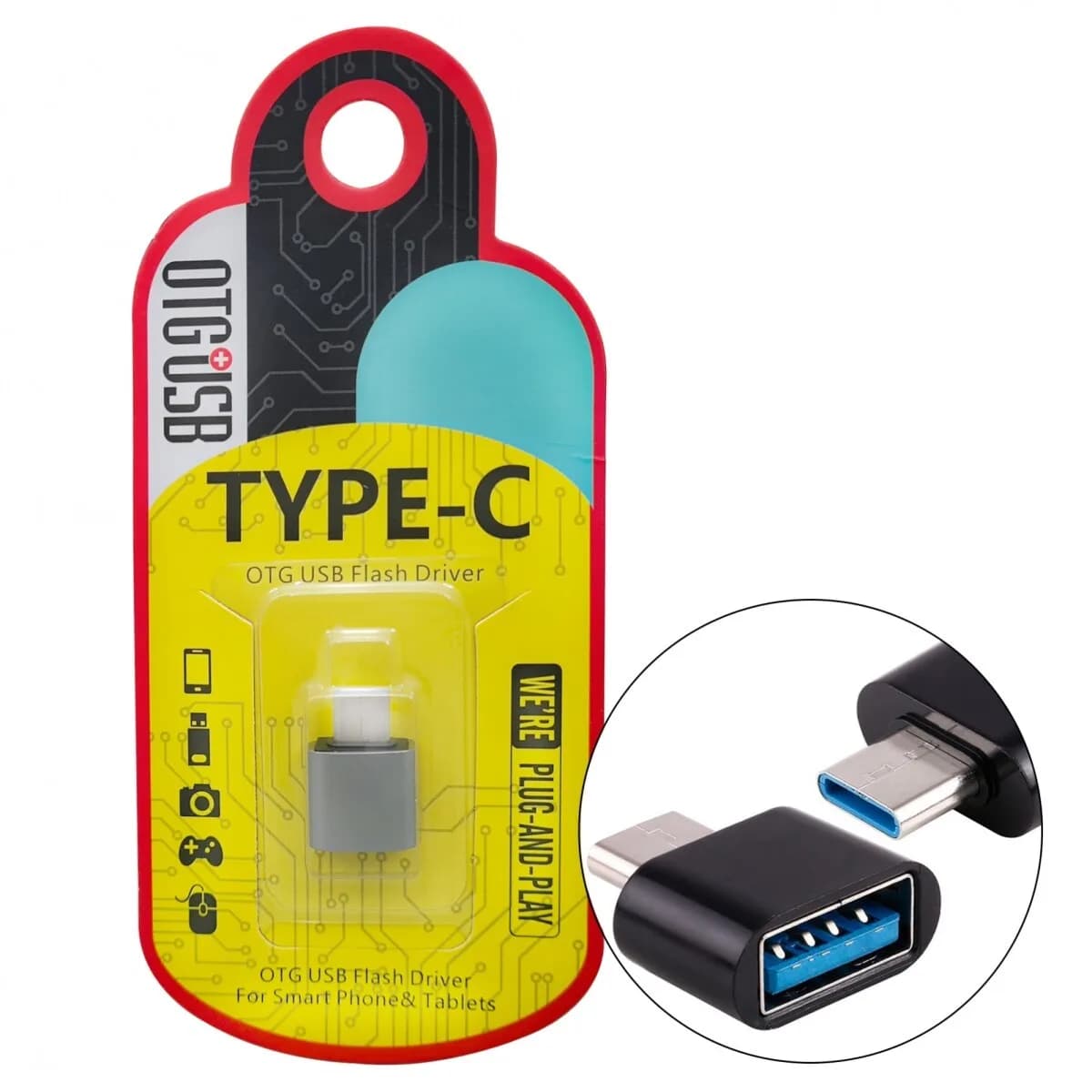 Adaptador OTG USB A a Tipo C (TYPE-C) - JG-OTGTC