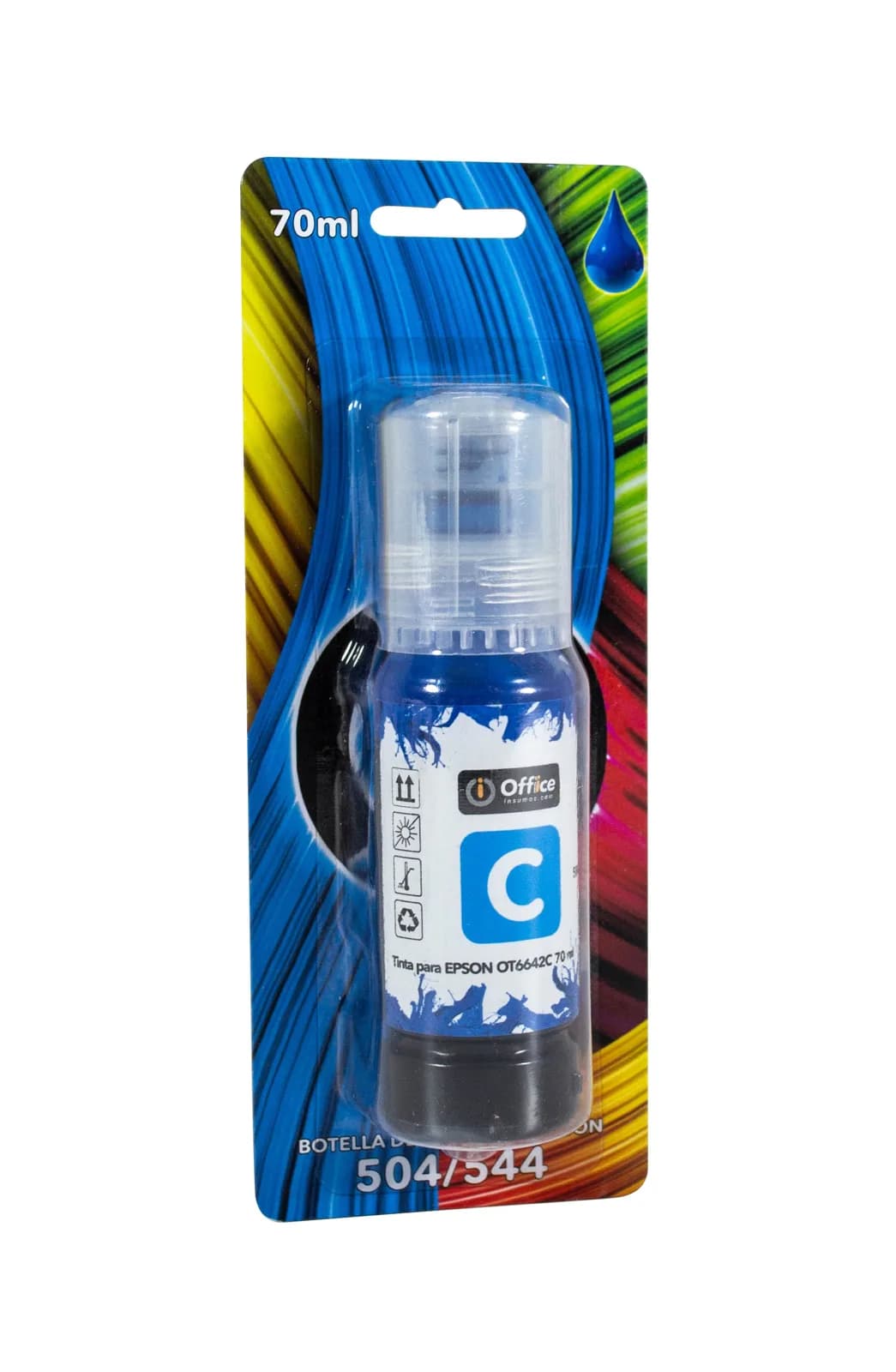 TINTA ALT P/EPSON 504/544 70CC CYAN CON APLICADOR serie Lxxxx