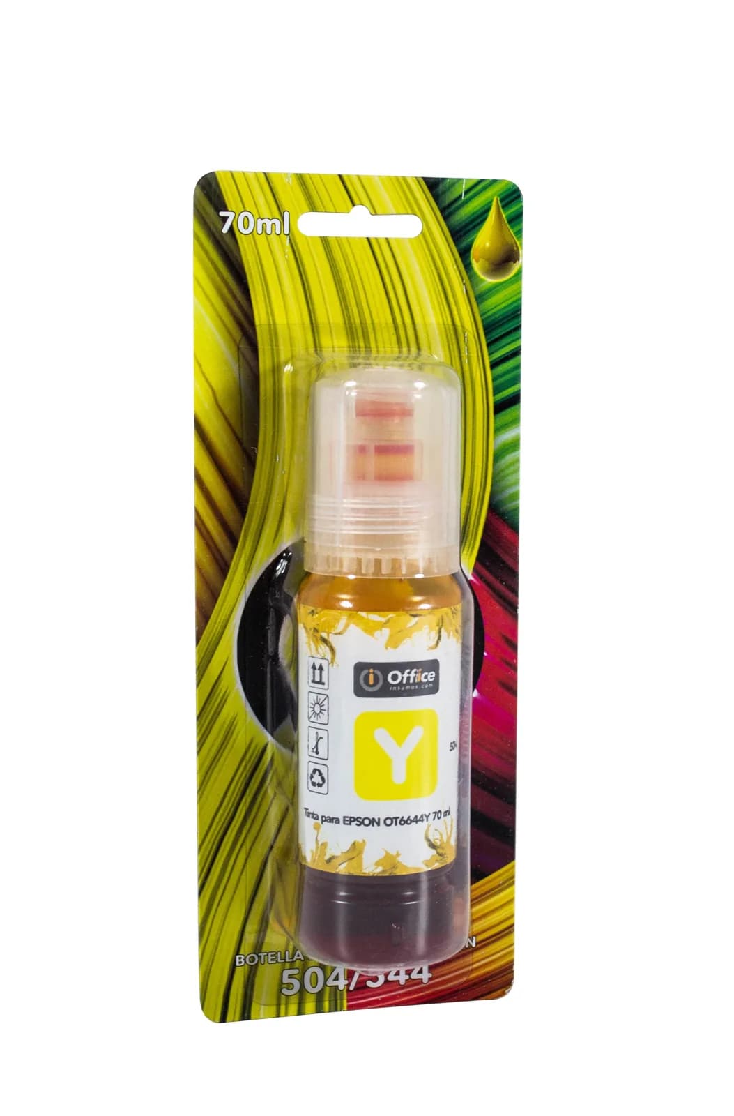 TINTA ALT P/EPSON 504/544 70CC AMARILLO CON APLICADOR serie Lxxxx