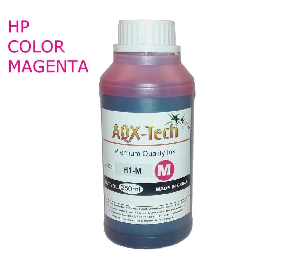 Tinta AQX tech para HP de 250cc - Magenta