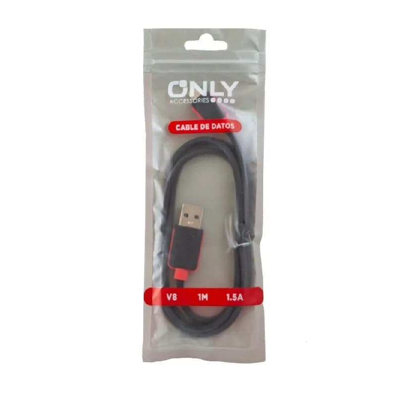 CABLE USB a MicroUSB –  V8 – NEGRO