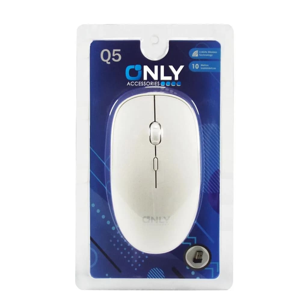 Mouse Wireless Mod Q5 – Blanco