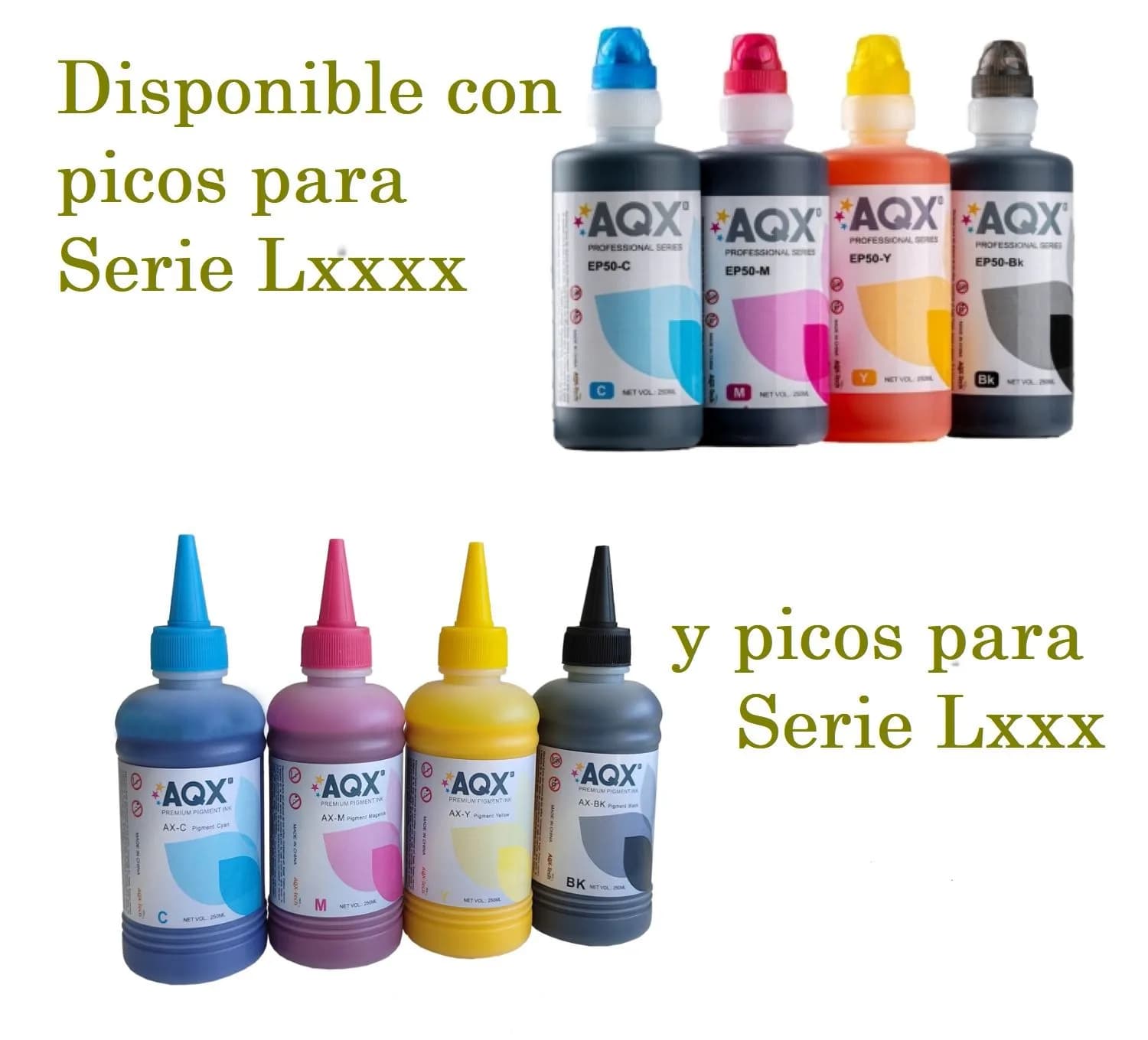 Tinta AQX tech para EPSON de 250cc - Negro