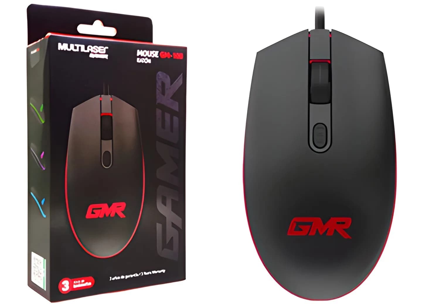 Mouse Multilaser USB GM-100 Gamer C/led 2400DPI