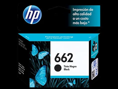 Cartucho original HP 662 negro