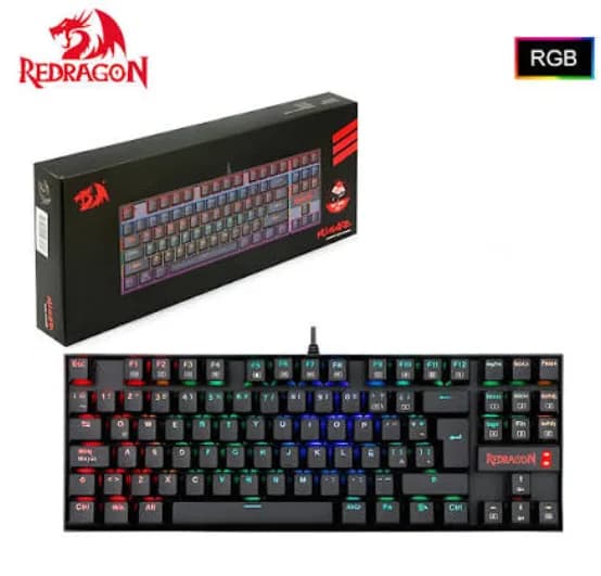 Teclado Gamer Mecanico Redragon K552B Kumara KR-4962 Es Rainbow Switch Red